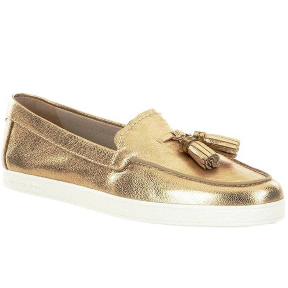 Michael Kors | “Callahan” Gold Leather Slip-On